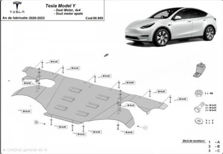 Scut motor Tesla - Scut-Motor-Metal-Spate-Tesla-Model-Y-AWD-2020-2023-Karmaster