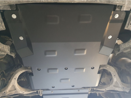 Scut motor metalic oțel SsangYong Rexton 2017 - 2026 protecție radiator și bară față Karmaster [3]