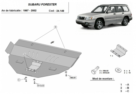 Scut motor Subaru - Scut motor metalic Subaru Forester 1 1997-2002