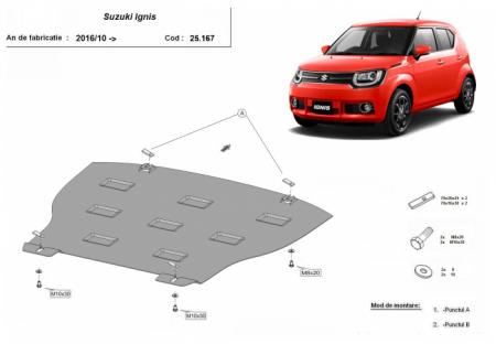 Scut motor Suzuki - Scut motor metalic Suzuki Ignis dupa 2017