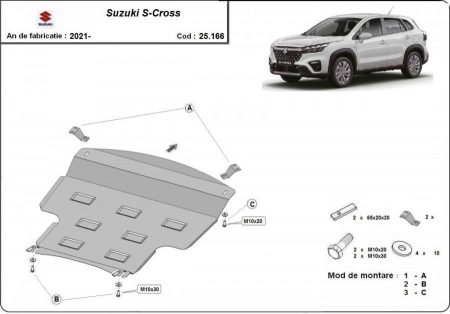 Scut motor Suzuki S-Cross - Scut motor metalic Suzuki S-Cross 2021 - prezent