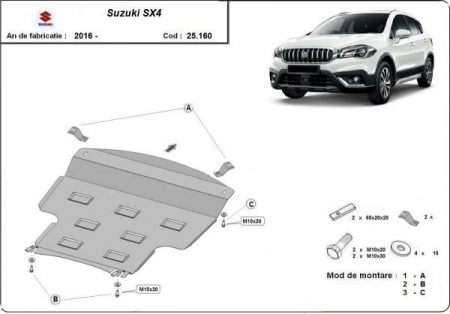 Scut motor Suzuki Sx4 - Scut motor metalic Suzuki SX4 2016 - prezent
