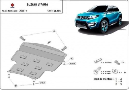 Scut motor Suzuki - Scut motor metalic Suzuki Vitara dupa 2015