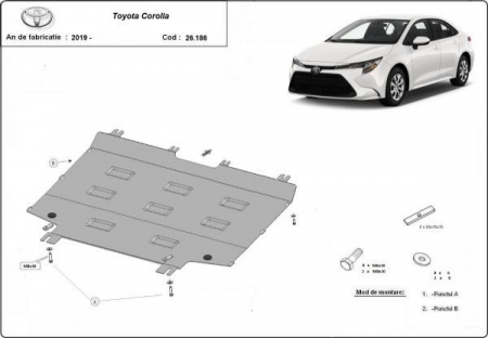 Scut motor Toyota - Scut motor metalic Toyota Corolla 2019 - prezent