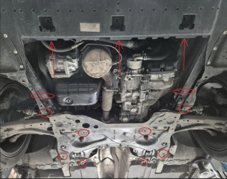 Scut metalic de protecție motor, cutie de viteză, radiator și bară față Toyota Proace City Verso (2019-2026), oțel 2mm, Model 2, cod 18.201 [3]