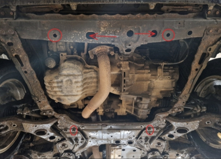 Scut metalic motor, cutie viteză, radiator și bară față Toyota RAV 4 (2006-2013) Benzină – Oțel 2.5mm [3]