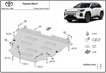 Scut motor Toyota - Scut motor metalic fata Toyota RAV 4 Hybrid 2026