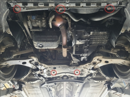 Scut Motor Metalic Volvo V50 (2004 - 2012) Protecție Profesională 2mm Karmaster [3]