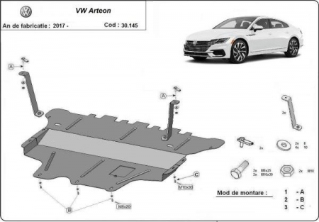Scut motor Vw - Scut motor metalic Vw Arteon cutie manuala 2017 - prezent