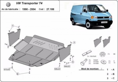 Scut motor Vw - Scut motor metalic VW Caravelle 1990 - 2003