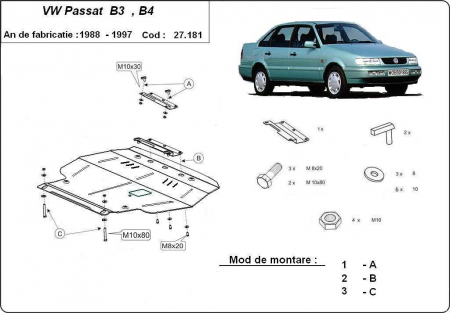 Scut motor Vw - Scut motor metalic metalic VW Passat 1988 - 1997