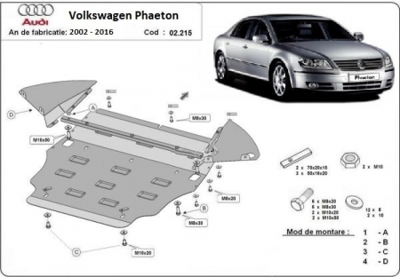 Scut motor Vw Phaeton - Scut motor metalic VW Phaeton 2002 - 2016