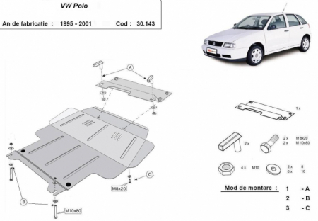 Scut motor Vw - Scut motor metalic VW Polo 1995 - 2001