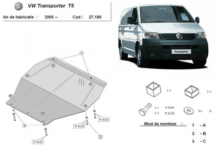 Scut motor Vw - Scut motor metalic VW Transporter T5 dupa 2005