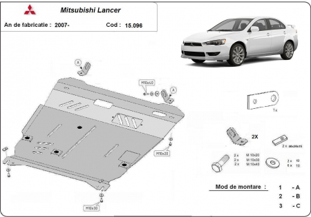 Scut motor Mitsubishi - Scut motor metalic Mitsubishi Lancer dupa 2007