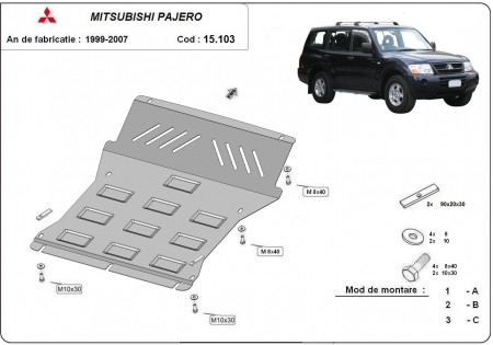 Scut motor Mitsubishi - Scut motor metalic Mitsubishi Pajero 3 1999-2007