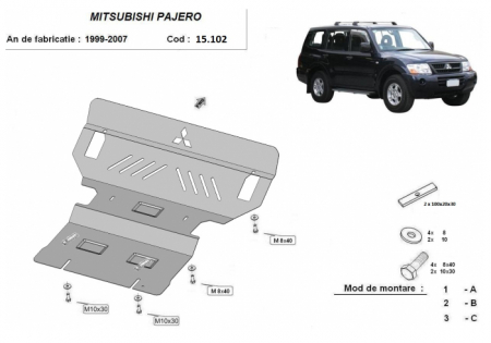 Scut motor Mitsubishi - Scut motor metalic Mitsubishi Pajero 3 2000-2007