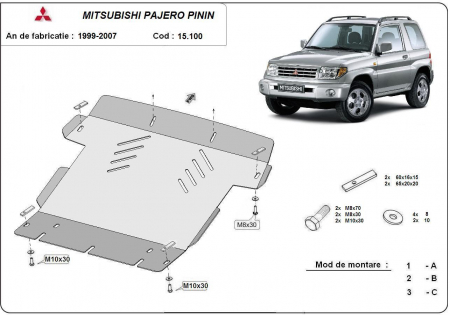 Scut motor Mitsubishi - Scut motor metalic Mitsubishi Pajero Pinin 1997-2007