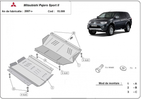 Scut motor Mitsubishi - Scut motor metalic Mitsubishi Pajero Sport 2 dupa 2008
