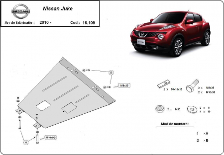 Scut motor Nissan - Scut motor metalic Nissan Juke dupa 2010