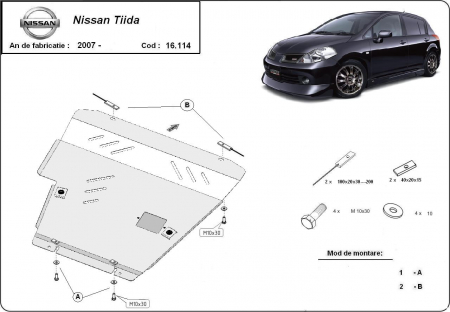 Scut motor Nissan - Scut motor metalic Nissan Tiida dupa 2007