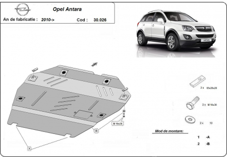 Scut motor Opel - Scut motor metalic Opel Antara dupa 2010
