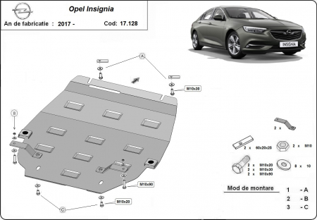 Scut motor Opel - Scut motor metalic Opel Insignia B dupa 2017