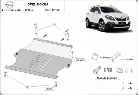 Scut motor Opel - Scut motor metalic Opel Mokka fabricat dupa 2012