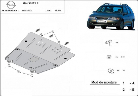 Scut motor Opel - Scut motor metalic Opel Vectra B 1995-2001