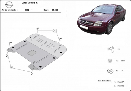 Scut motor Opel - Scut motor metalic Opel Vectra C 2002 2008