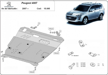 Scut motor Peugeot - Scut motor metalic Peugeot 4007