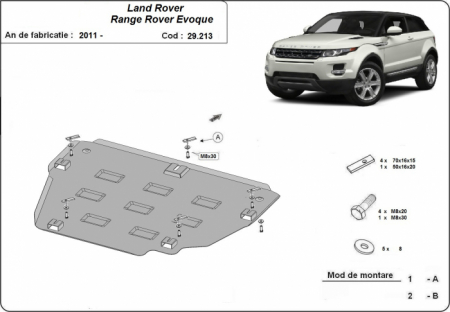 Scut motor Land-Rover - Scut motor metalic Range Rover Evoque dupa 2011