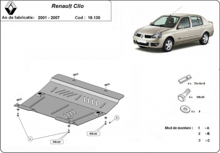 Scut motor Renault - Scut motor metalic Renault Clio 2 1997-2007