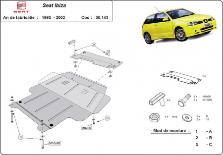 Scut motor Seat - Scut motor metalic Seat Ibiza 1993-2000