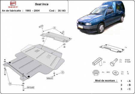 Scut motor Seat - Scut motor metalic Seat Inca 1993-2002