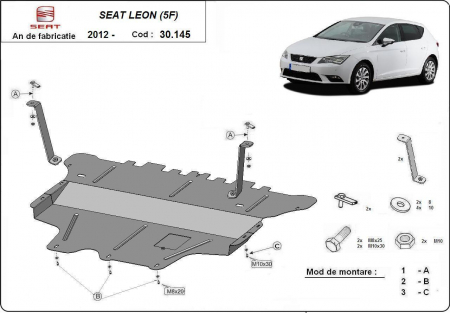 Scut motor Seat - Scut motor metalic Seat Leon dupa 2012