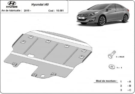 Scut motor Hyundai I40 - Scut motor metalic si cutie de viteza Hyundai i40 dupa 2015