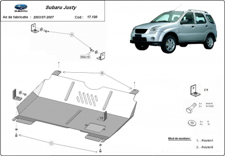 Scut motor Subaru - Scut motor metalic Subaru Justy 2003-2007