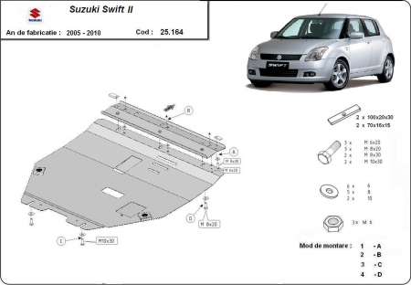 Scut motor Suzuki - Scut motor metalic Suzuki Swift 2 dupa 2005