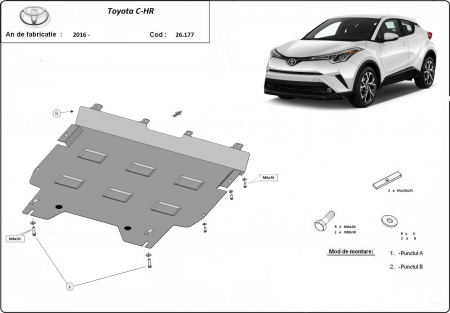 Scut motor Toyota - Scut motor metalic Toyota C-HR dupa 2016