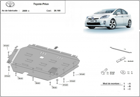 Scut motor Toyota - Scut motor metalic Toyota Prius 2008 - 2015