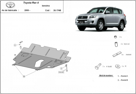 Scut motor Toyota - Scut motor metalic Toyota RAV 4 2006-2013 (benzina)