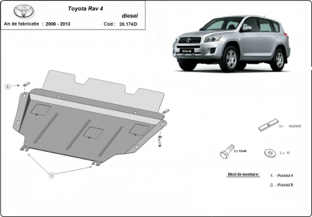 Scut motor Toyota - Scut motor metalic Toyota RAV 4 2006-2013 (diesel)