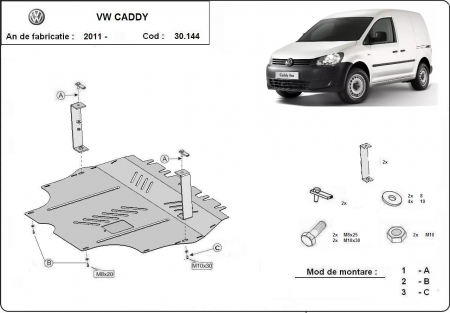 Scut motor Vw - Scut motor metalic VW Caddy dupa 2011