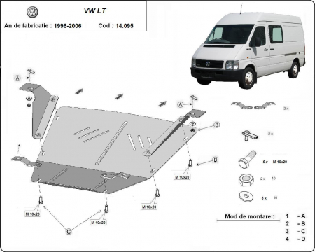 Scut motor VW LT - Scut motor metalic VW LT fabricat inre 1996-2006