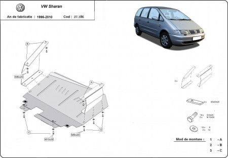 Scut motor Vw Sharan - Scut motor metalic VW Sharan dupa 1996