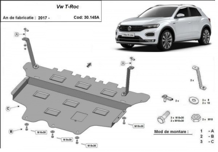 Scut motor Vw - Scut motor metalic Vw Touran dupa 2015 (automata)