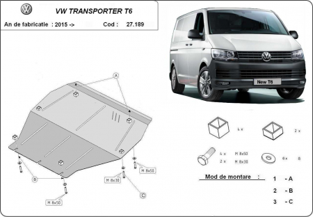 Scut motor Vw - Scut motor metalic Vw Transporter T6 dupa 2015