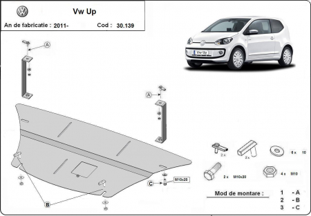 Scut motor Vw - Scut motor metalic Vw Up dupa 2011
