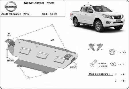 Scut metalic radiator Nissan Navara NP300 dupa 2015
